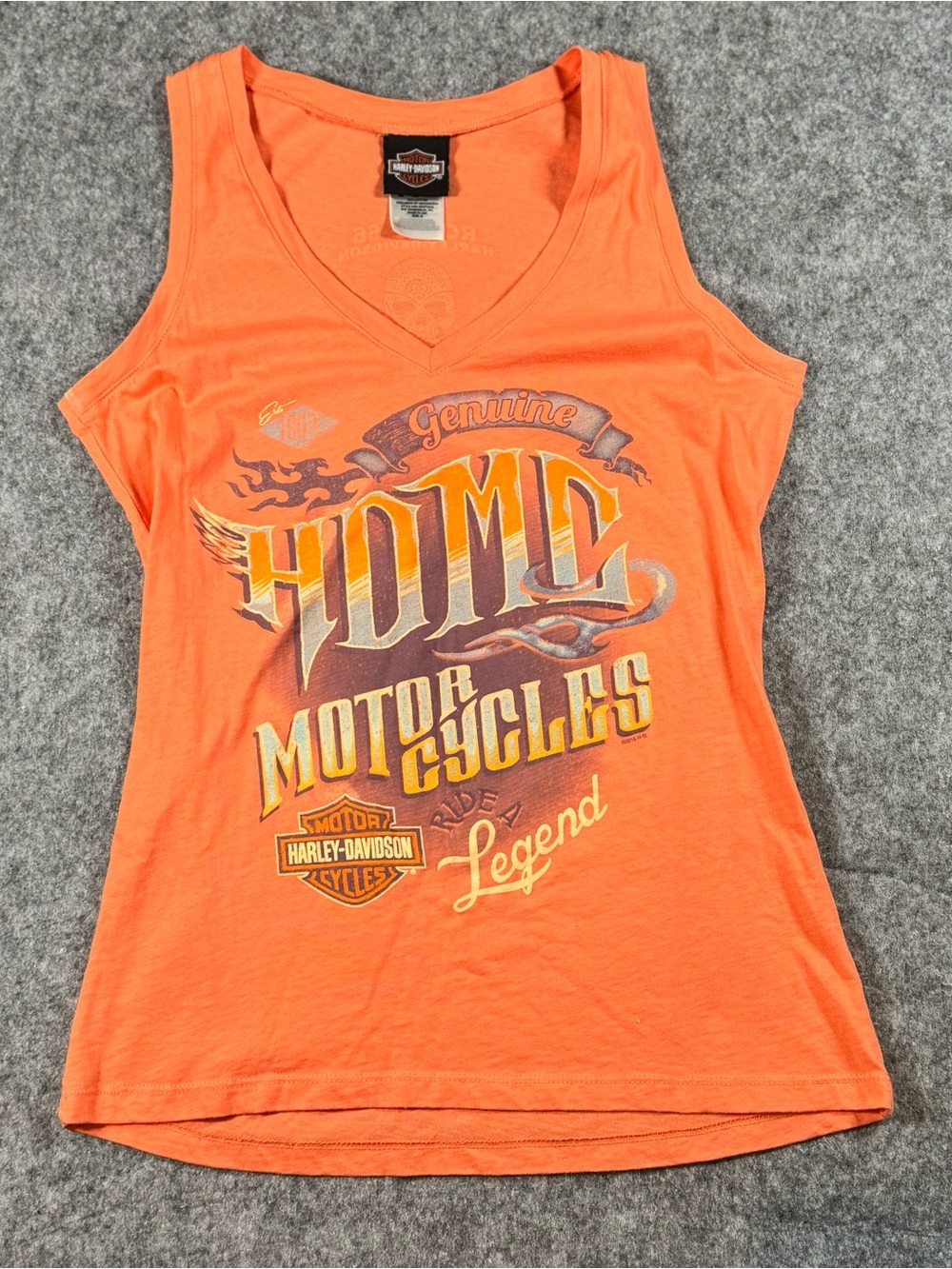Harley-Davidson Women’s orange Route 66 Tulsa Tank top Medium